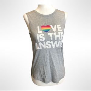 Spiritual Gangster Love Is The Answer Muscle Tank NWT